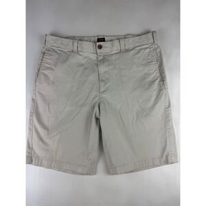 J.Crew Chino Shorts 36 Stone Beige 11" Inseam Cotton Twill L0934